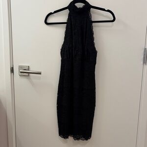 Guess Elegant Black Lace Halter Dress (size XS)